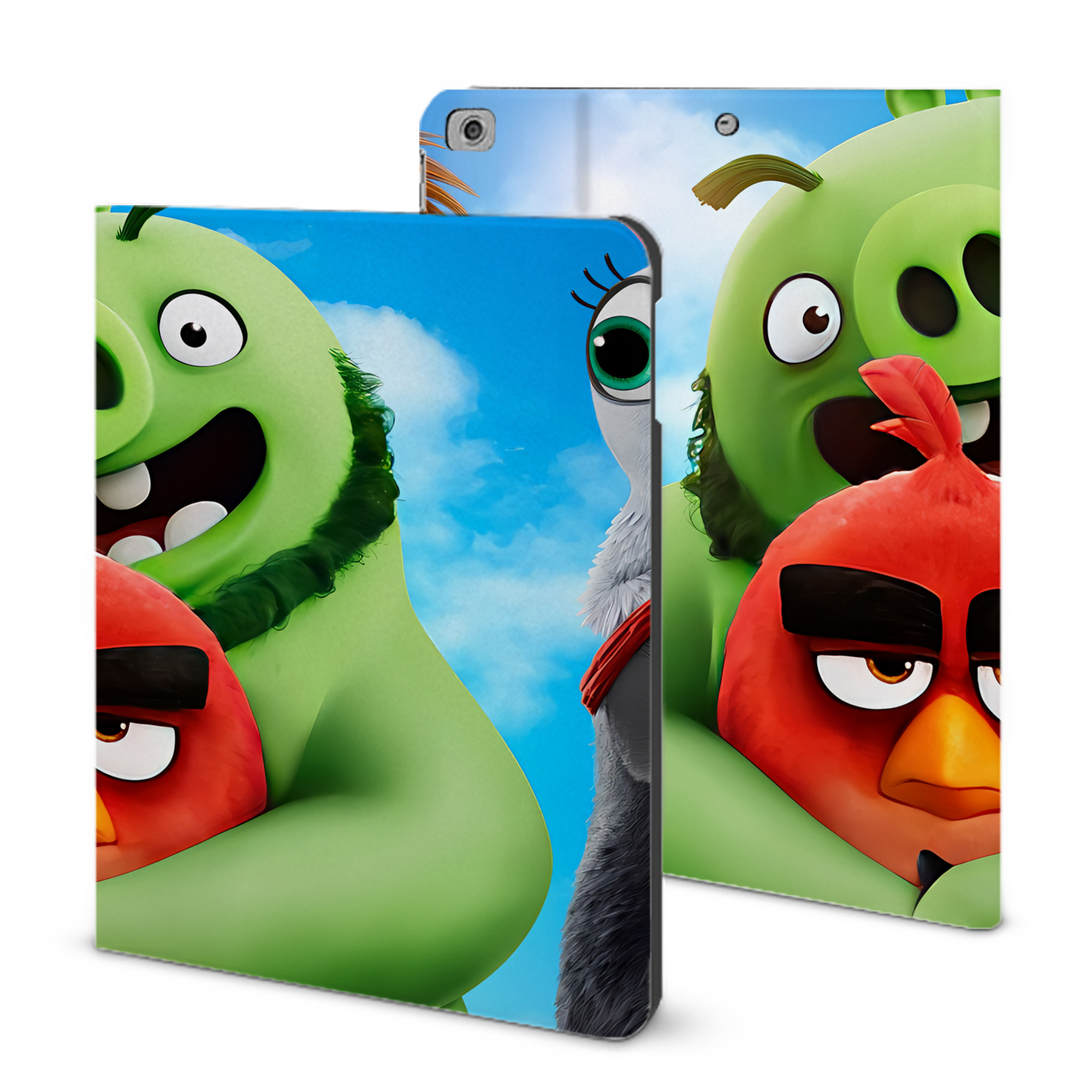 （画像用） Angry Birds アングリーバード IPad ケース ブック型 PUレザー TPU 耐衝撃 軽量 薄型 ペン収納なし 全面保護 IPad 各モデル対応
